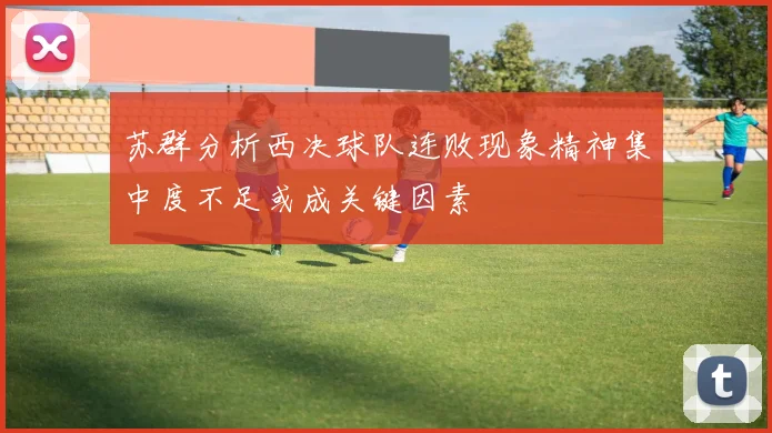 苏群分析西决球队连败现象精神集中度不足或成关键因素